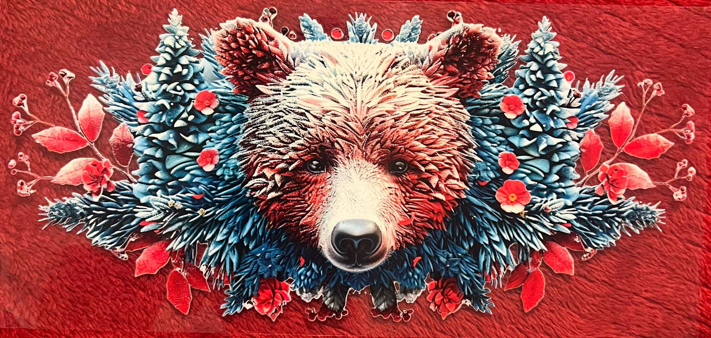 Red rose grizzly bear