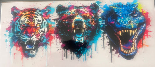 Graffiti tiger bear art
